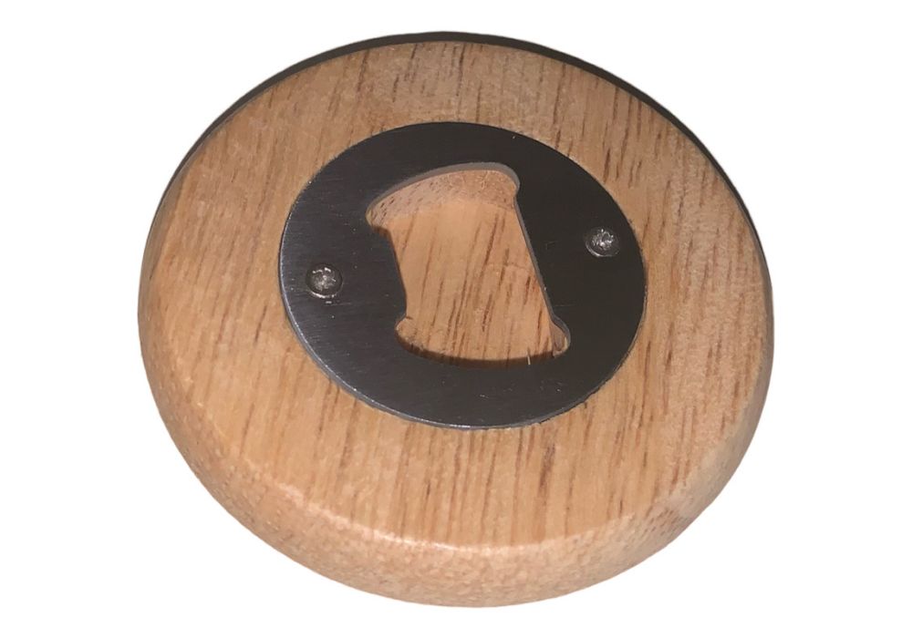 Round Beech Wood Bottle Opener | Craftmill