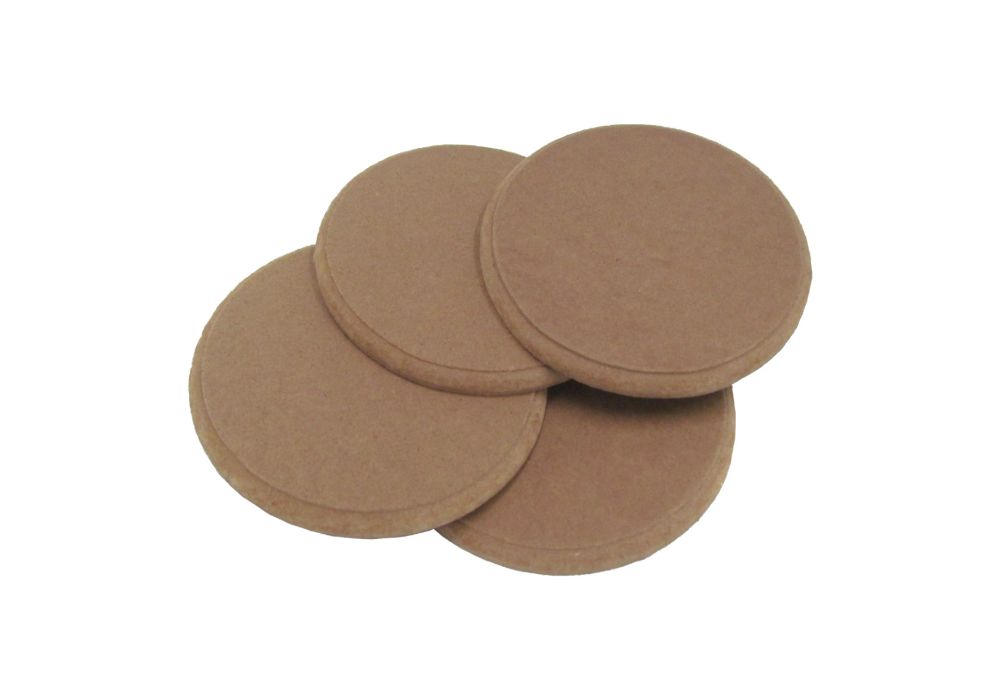 Plain MDF 10cm Round Circle Coaster Drink Mat PACK OF SIX