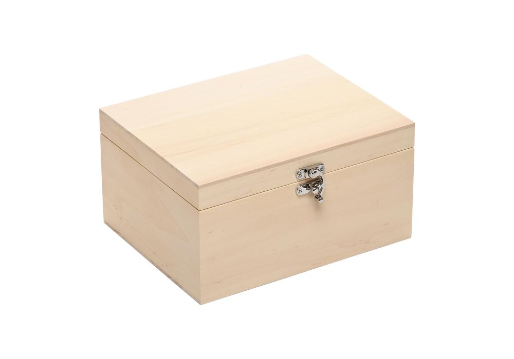 28cm LUXURY Poplar Wood Deep Rectangular Box - WBM5036 | Craftmill