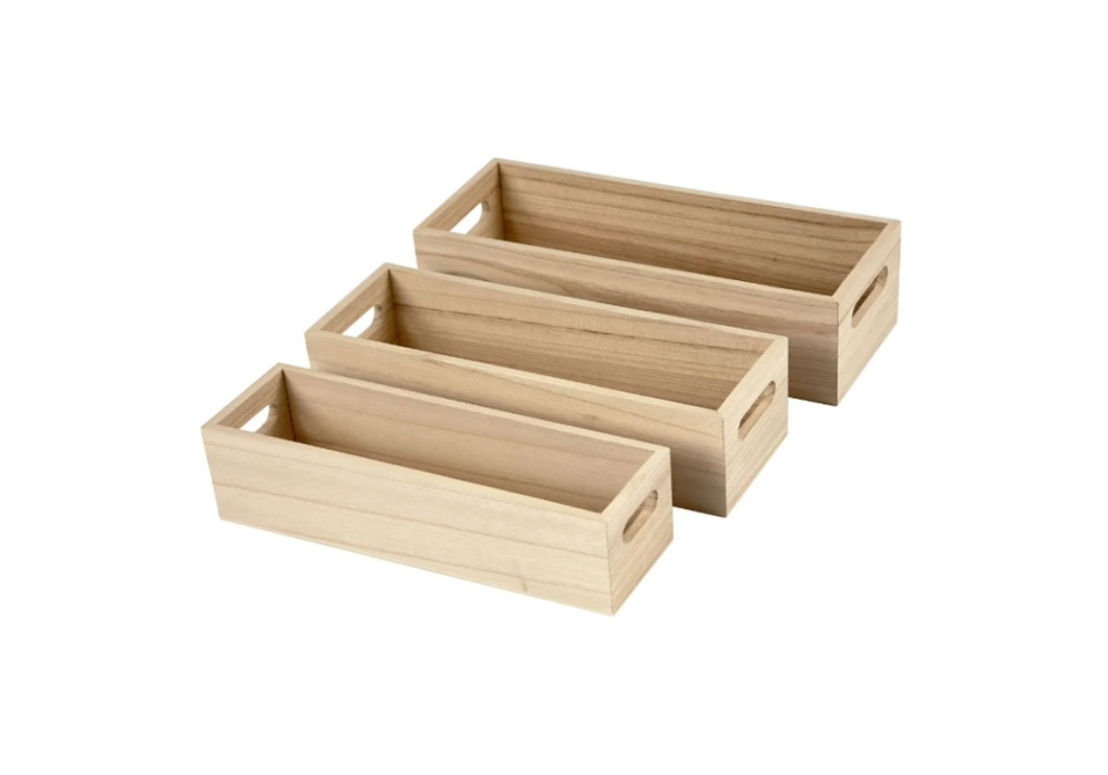 set-of-3-wooden-storage-caddies-crates-or-boxes-with-handle-holes