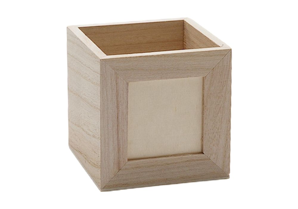 Cube Shaped Pencil Pot with Photo / Picture Insert | Craftmill