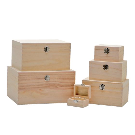 **SALE** ONE Set of FOUR Rectangular Wooden Boxes (not 6)