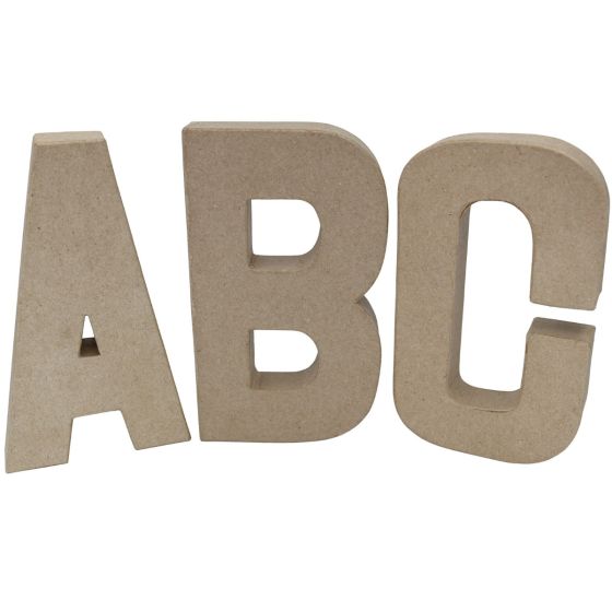 3-D Papier Mache Cardboard Letters - 3D Craft Letters & Numbers
