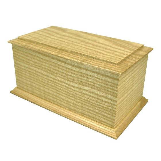 23cm Solid Ash Wooden Urn / Casket