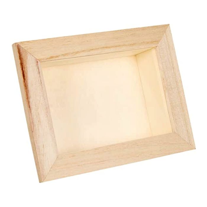 Rectangular Wooden 3-D Deep Shadow Box Frame with Removable Perspex 8 x ...