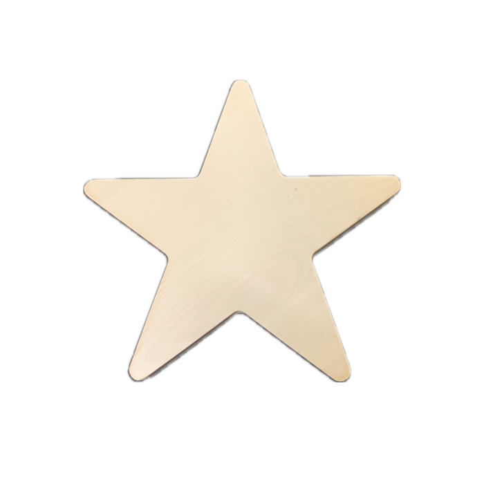 Seconds Quality Whitewashed Freestanding SOLID Wooden Star