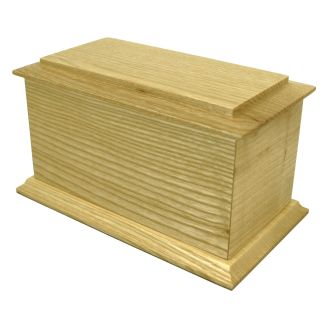 18cm Solid Ash Wooden Urn / Casket