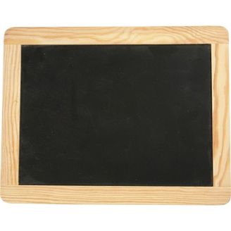 24cm Blackboard in a Pine Wooden Landscape Frame with Hanging Hooks